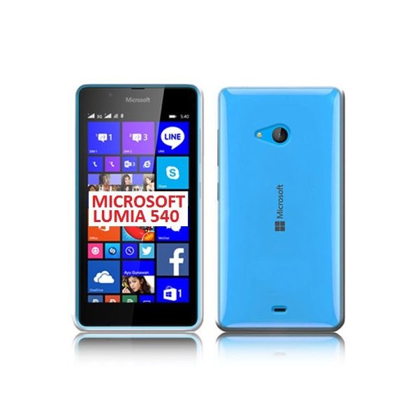 CUSTODIA GEL TPU SILICONE per MICROSOFT LUMIA 540 DUAL SIM COLORE BIANCO - TRASPARENTE