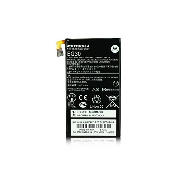 BATTERIA ORIGINALE MOTOROLA EG30 per MOTOROLA XT890 RAZR I,  XT907 DROID RAZR M, XT901 ELECTRIFY M 1940 mAh LI-ION BULK