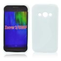 CUSTODIA GEL TPU SILICONE DOUBLE per SAMSUNG SM-G388F GALAXY XCOVER 3 COLORE BIANCO