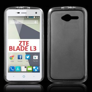 CUSTODIA TPU SILICONE per ZTE BLADE L3 COLORE BIANCO - TRASPARENTE