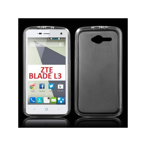 CUSTODIA TPU SILICONE per ZTE BLADE L3 COLORE BIANCO - TRASPARENTE