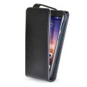 CUSTODIA FLIP VERTICALE SIMILPELLE per HUAWEI ASCEND Y625 COLORE NERO