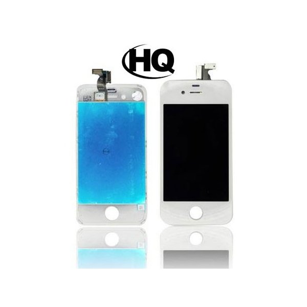 DISPLAY COMPLETO con TOUCH SCREEN per APPLE IPHONE 4G COLORE BIANCO HQ HIGH QUALITY