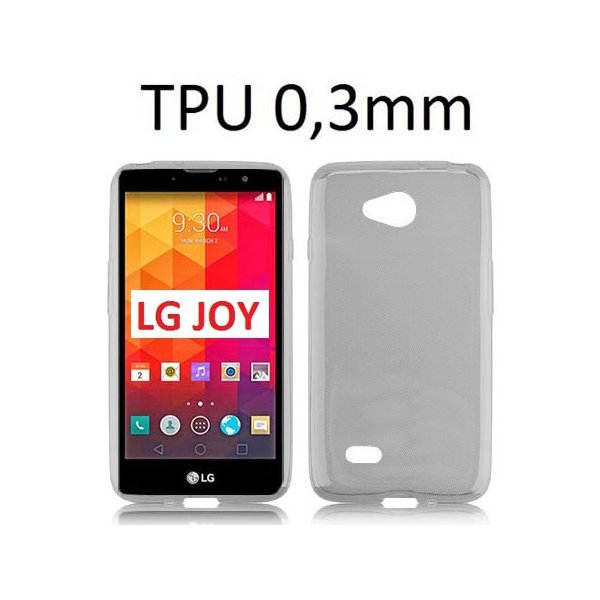 CUSTODIA GEL TPU SILICONE ULTRA SLIM 0,3mm per LG JOY H220 COLORE NERO TRASPARENTE