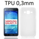 CUSTODIA GEL TPU SILICONE ULTRA SLIM 0,3mm per SAMSUNG SM-J500F GALAXY J5 COLORE BIANCO TRASPARENTE