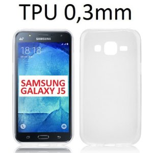 CUSTODIA GEL TPU SILICONE ULTRA SLIM 0,3mm per SAMSUNG SM-J500F GALAXY J5 COLORE BIANCO TRASPARENTE