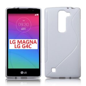 CUSTODIA GEL TPU SILICONE DOUBLE per LG MAGNA, G4C, H525N COLORE BIANCO