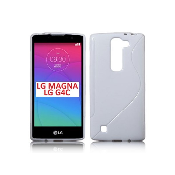 CUSTODIA GEL TPU SILICONE DOUBLE per LG MAGNA, G4C, H525N COLORE BIANCO