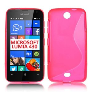 CUSTODIA GEL TPU SILICONE DOUBLE per MICROSOFT LUMIA 430 DUAL SIM COLORE ROSA