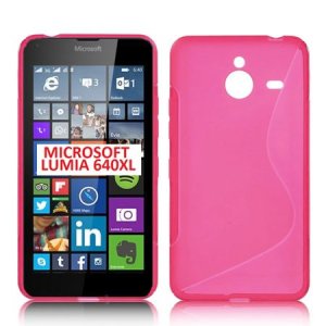 CUSTODIA GEL TPU SILICONE DOUBLE per MICROSOFT LUMIA 640 XL COLORE ROSA