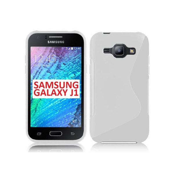 CUSTODIA GEL TPU SILICONE DOUBLE per SAMSUNG SM-J100H GALAXY J1 COLORE BIANCO