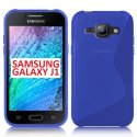 CUSTODIA GEL TPU SILICONE DOUBLE per SAMSUNG SM-J100H GALAXY J1 COLORE BLU