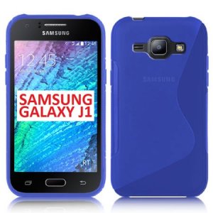 CUSTODIA GEL TPU SILICONE DOUBLE per SAMSUNG SM-J100H GALAXY J1 COLORE BLU