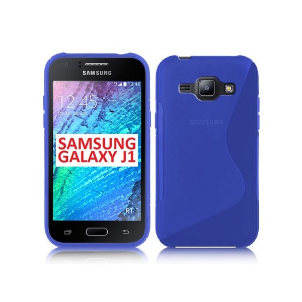 CUSTODIA GEL TPU SILICONE DOUBLE per SAMSUNG SM-J100H GALAXY J1 COLORE BLU