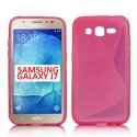 CUSTODIA GEL TPU SILICONE DOUBLE per SAMSUNG SM-J700F GALAXY J7 COLORE ROSA