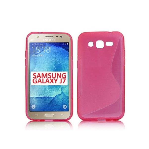 CUSTODIA GEL TPU SILICONE DOUBLE per SAMSUNG SM-J700F GALAXY J7 COLORE ROSA