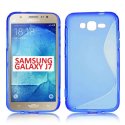 CUSTODIA GEL TPU SILICONE DOUBLE per SAMSUNG SM-J700F GALAXY J7 COLORE BLU