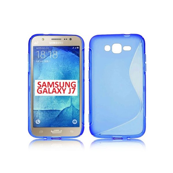 CUSTODIA GEL TPU SILICONE DOUBLE per SAMSUNG SM-J700F GALAXY J7 COLORE BLU