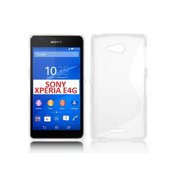 CUSTODIA GEL TPU SILICONE DOUBLE per SONY XPERIA E4G, SONY XPERIA E4G DUAL COLORE BIANCO - TRASPARENTE