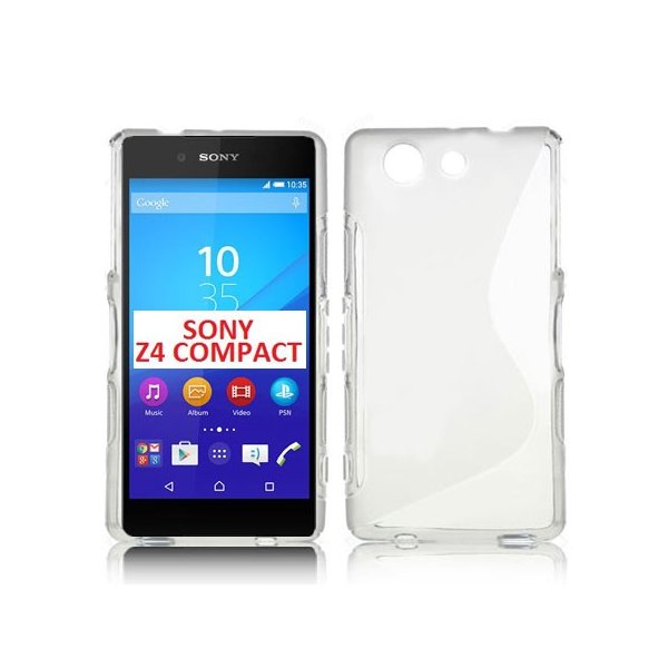 CUSTODIA GEL TPU SILICONE DOUBLE per SONY XPERIA Z4 COMPACT COLORE BIANCO - TRASPARENTE