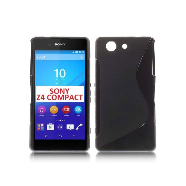 CUSTODIA GEL TPU SILICONE DOUBLE per SONY XPERIA Z4 COMPACT COLORE NERO