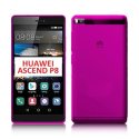 CUSTODIA GEL TPU SILICONE per HUAWEI ASCEND P8 COLORE ROSA - TRASPARENTE