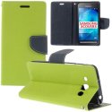 CUSTODIA FLIP ORIZZONTALE per SAMSUNG SM-G388F GALAXY XCOVER 3 CON INTERNO IN TPU SILICONE, STAND E PORTA CARTE COLORE VERDE