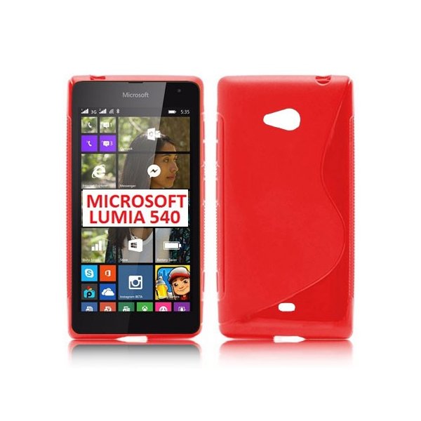 CUSTODIA GEL TPU SILICONE DOUBLE per MICROSOFT LUMIA 540 DUAL SIM COLORE ROSSO