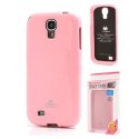 CUSTODIA GEL TPU SILICONE per SAMSUNG I9500 GALAXY S4, I9502, I9505 COLORE ROSA LUCIDO CON GLITTER ALTA QUALITA' MERCURY BLISTER