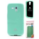 CUSTODIA GEL TPU SILICONE per SAMSUNG I8190 GALAXY S3 MINI VERDE ACQUA LUCIDO CON GLITTER ALTA QUALITA' MERCURY