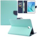 CUSTODIA BOOK ORIZZONTALE per SAMSUNG GALAXY TAB A 8.0, SM-T350 CON STAND, INTERNO IN TPU E PORTA CARTE COLORE VERDE ACQUA