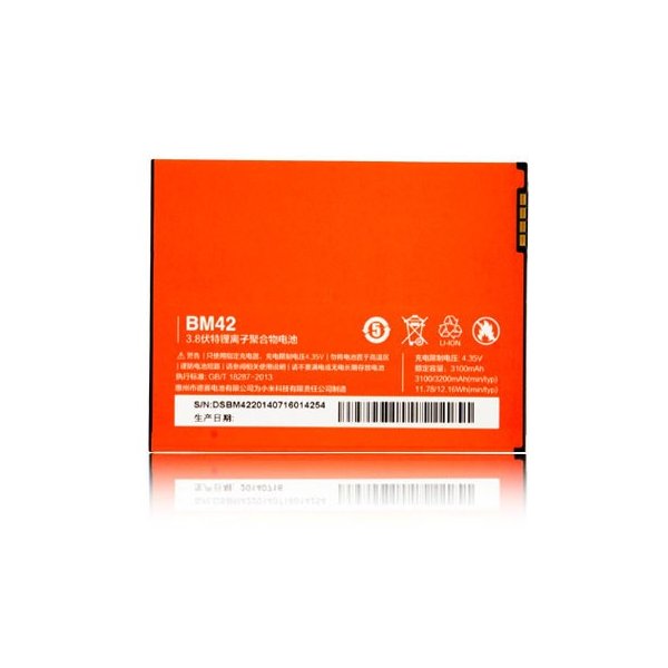 BATTERIA ORIGINALE XIAOMI BM42 per REDMI NOTE 5.5" 3100 mAh LI-ION BULK