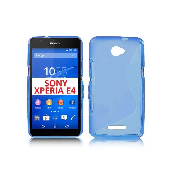 CUSTODIA GEL TPU SILICONE DOUBLE per SONY XPERIA E4, E2104, E2105 COLORE BLU