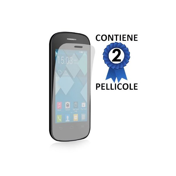 PELLICOLA PROTEGGI DISPLAY per ALCATEL ONE TOUCH POP C2 CONFEZIONE 2 PEZZI