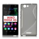 CUSTODIA GEL TPU SILICONE DOUBLE per WIKO RIDGE 4G COLORE NERO TRASPARENTE