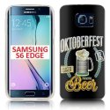 CUSTODIA GEL TPU SILICONE per SAMSUNG SM-G925 GALAXY S6 EDGE CON FANTASIA OKTOBERFEST SU SFONDO NERO