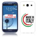 CUSTODIA GEL TPU SILICONE per SAMSUNG I9300 GALAXY S3, I9300i GALAXY S3 NEO CON BANDIERA ITALIANA E SCRITTA "MADE IN ITALY"