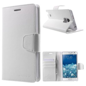 CUSTODIA FLIP ORIZZONTALE PELLE per SAMSUNG N915 GALAXY NOTE EDGE CON INTERNO IN TPU E STAND BIANCO SONATA MERCURY BLISTER