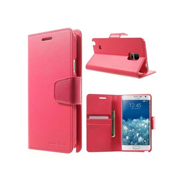 CUSTODIA FLIP ORIZZONTALE PELLE per SAMSUNG N915 GALAXY NOTE EDGE CON INTERNO IN TPU E STAND FUCSIA SONATA MERCURY BLISTER