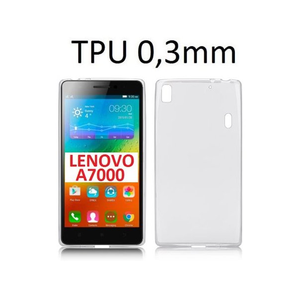 CUSTODIA GEL TPU SILICONE ULTRA SLIM 0,3mm per LENOVO VIBE K3 NOTE (K50-t5) COLORE BIANCO TRASPARENTE