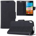 CUSTODIA FLIP ORIZZONTALE per LENOVO VIBE K3 NOTE (K50-t5) CON INTERNO IN TPU SILICONE, STAND E TASCHE PORTA CARTE COLORE NERO