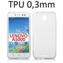 CUSTODIA per LENOVO A5000 (5.0") IN GEL TPU SILICONE TRASPARENTE ULTRA SLIM 0,3mm