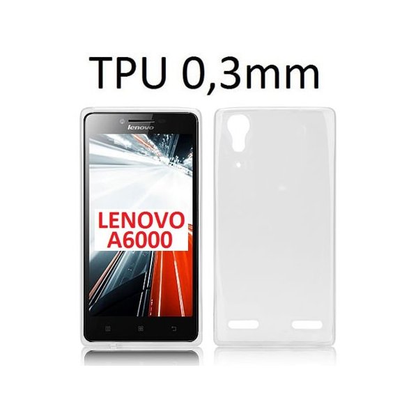 CUSTODIA per LENOVO A6000, A6000 PLUS, A6010, A6010 PLUS IN GEL TPU SILICONE ULTRA SLIM 0,3mm TRASPARENTE