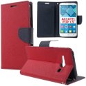 CUSTODIA FLIP ORIZZONTALE per ALCATEL ONE TOUCH POP C9, OT-7047 CON INTERNO IN TPU, STAND E TASCHE PORTA CARTE COLORE ROSSO