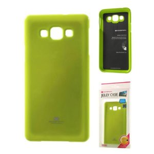 CUSTODIA GEL TPU SILICONE per SAMSUNG SM-A800F GALAXY A8 COLORE VERDE LUCIDO CON GLITTER ALTA QUALITA' MERCURY BLISTER