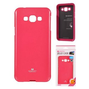 CUSTODIA GEL TPU SILICONE per SAMSUNG SM-A800F GALAXY A8 COLORE FUCSIA LUCIDO CON GLITTER ALTA QUALITA' MERCURY BLISTER