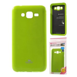 CUSTODIA GEL TPU SILICONE per SAMSUNG SM-J500F GALAXY J5 COLORE VERDE LUCIDO CON GLITTER ALTA QUALITA' MERCURY BLISTER