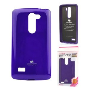 CUSTODIA GEL TPU SILICONE per LG MAGNA, G4C, H525N COLORE VIOLA LUCIDO CON GLITTER ALTA QUALITA' MERCURY BLISTER