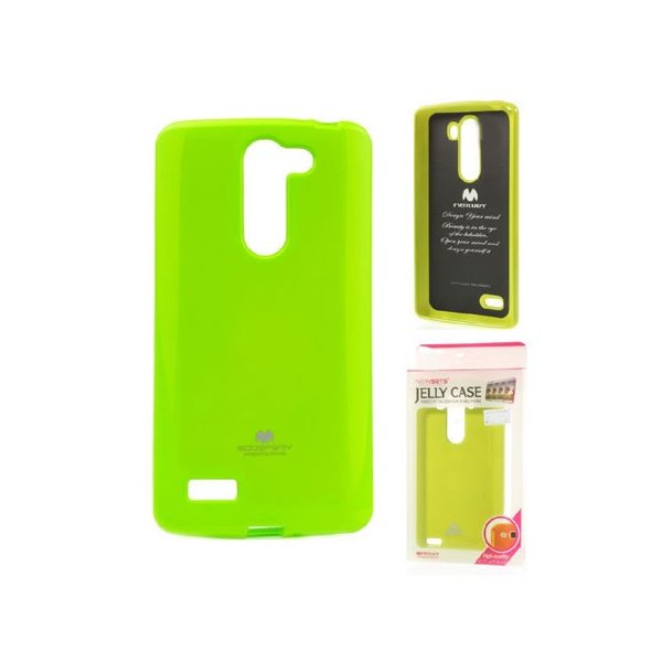 CUSTODIA GEL TPU SILICONE per LG MAGNA, G4C, H525N COLORE VERDE LUCIDO CON GLITTER ALTA QUALITA' MERCURY BLISTER