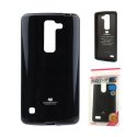 CUSTODIA GEL TPU SILICONE per LG SPIRIT 4G LTE H440N, H420 COLORE NERO LUCIDO CON GLITTER ALTA QUALITA' MERCURY BLISTER